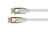 Cable Python Displayport 2.0  Trenzado Blanco 1m