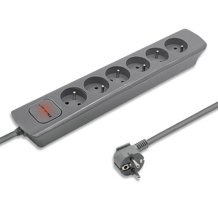 EAN 5901878502779 - Qoltec 50277 base múltiple 1,8 m 6 salidas AC Interior Gris imagen 2