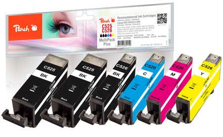 EAN 7640164822150 - Peach PI100-249 cartucho de tinta 6 pieza(s) Compatible Negro, Cian, Magenta, Foto negro, Amarillo imagen 1