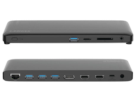 EAN 5055190142035 - 2-Power DOC0117A base para portátil y replicador de puertos Negro imagen 3