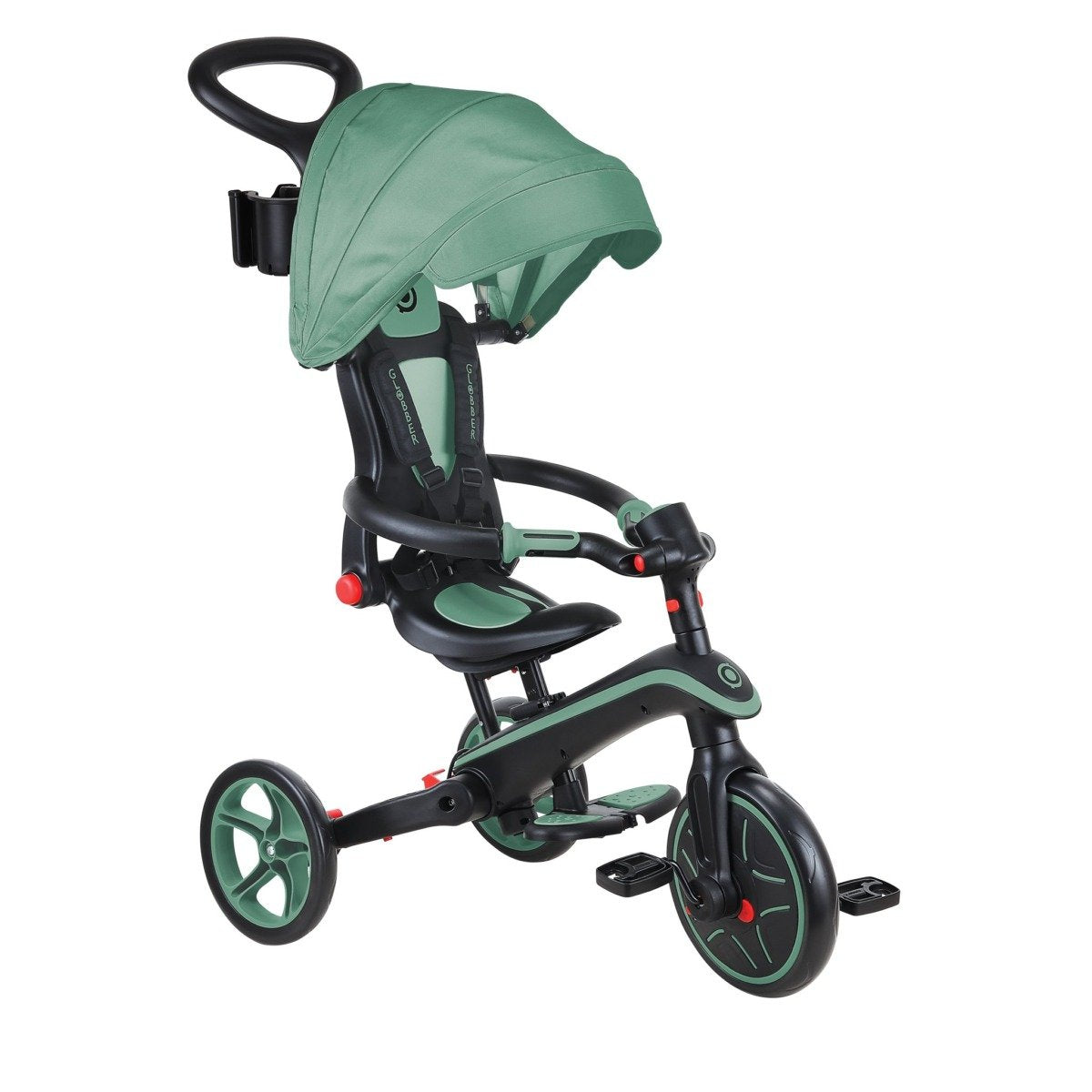 Globber Explorer Trike Plegable 4 En 1, Vehículo Infantil Olive Green 732-104-2