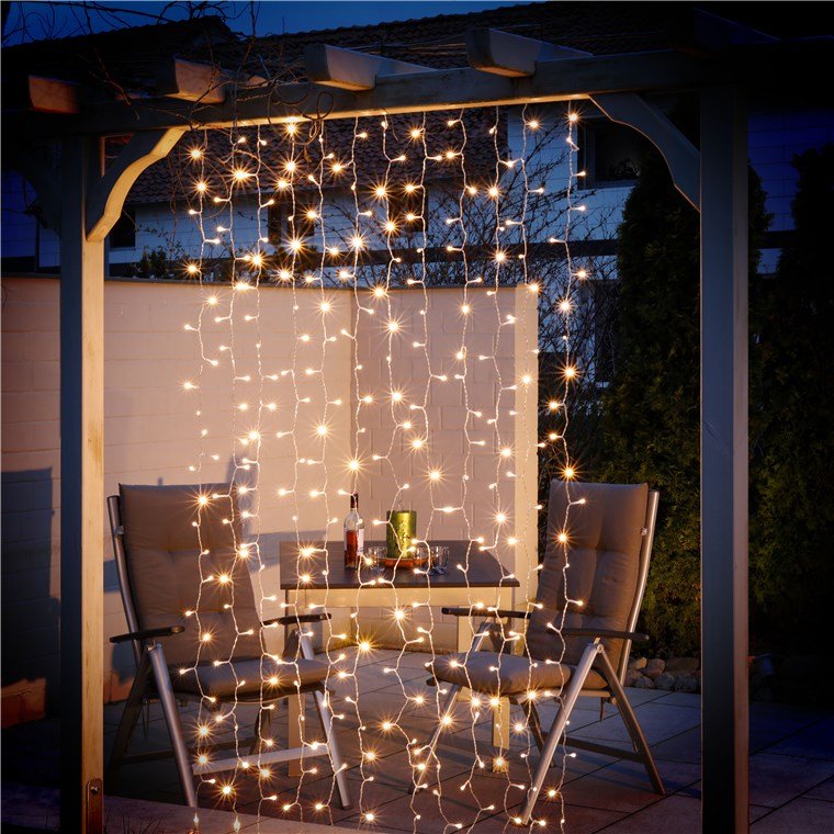 Cortina De Luz Con 300 Led
Con Mando A Distancia, Función Temporizador, 8 Modos De Luz, Dimmer Y Transformador Externo De 31 V,