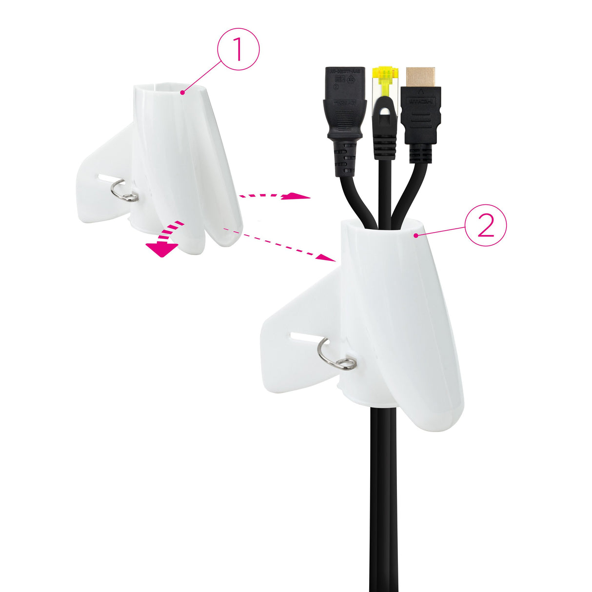 EAN 8433281012431 - Nanocable 10.36.0001-W pasacables 2,5 cm imagen 2