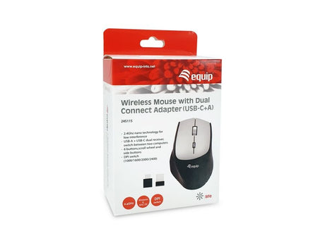 EAN 4015867236673 - Equip 245115 ratón Oficina mano derecha RF inalámbrico Óptico 2400 DPI imagen 8