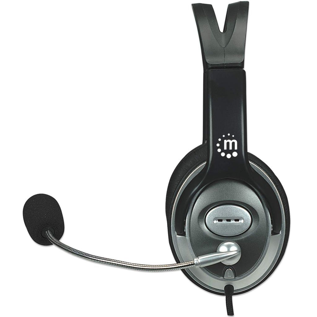 EAN 0766623175555 - Manhattan 175555 auricular y casco Auriculares Alámbrico Diadema Llamadas/Música Negro imagen 3