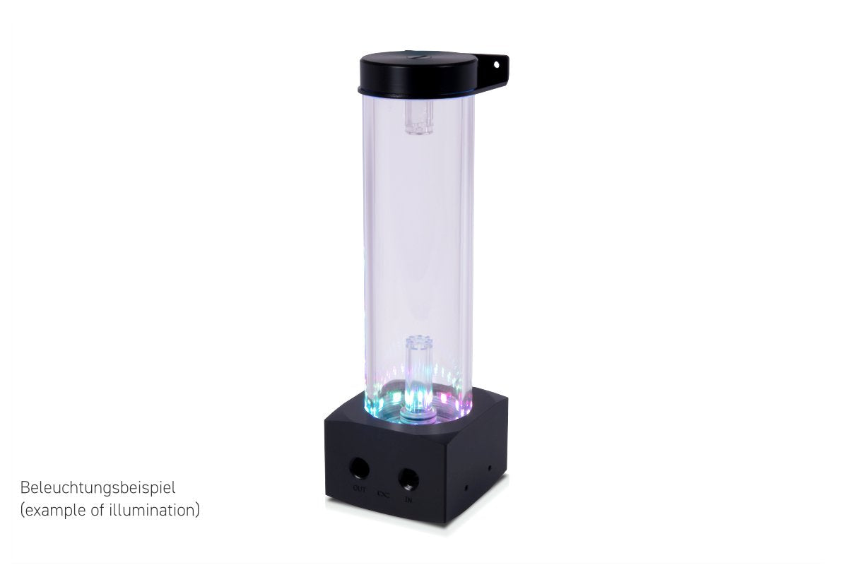 Alphacool Core 200 Aurora Depósito Acetal/Acrílico Con Bomba Vpp Apex Negro, Depósito De Expansión Con Bomba 15381