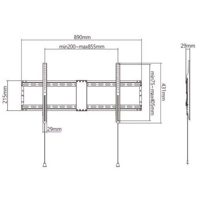 EAN 8716309126175 - Gembird WM-90F-01 soporte para TV 2,29 m (90") Negro imagen 1
