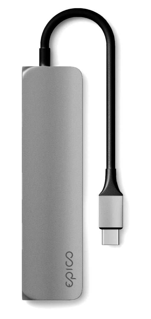 Epico Hub Usb-C A 4k Hdmi  2usb-A  Usb-C - Gris Espacial