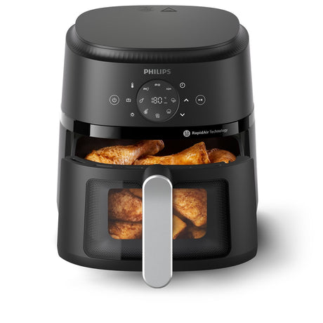 EAN 8720389034770 - Philips 2000 series NA221/00 freidora Sencillo Independiente 1500 W Freidora de aire caliente Negro, Plat imagen 3