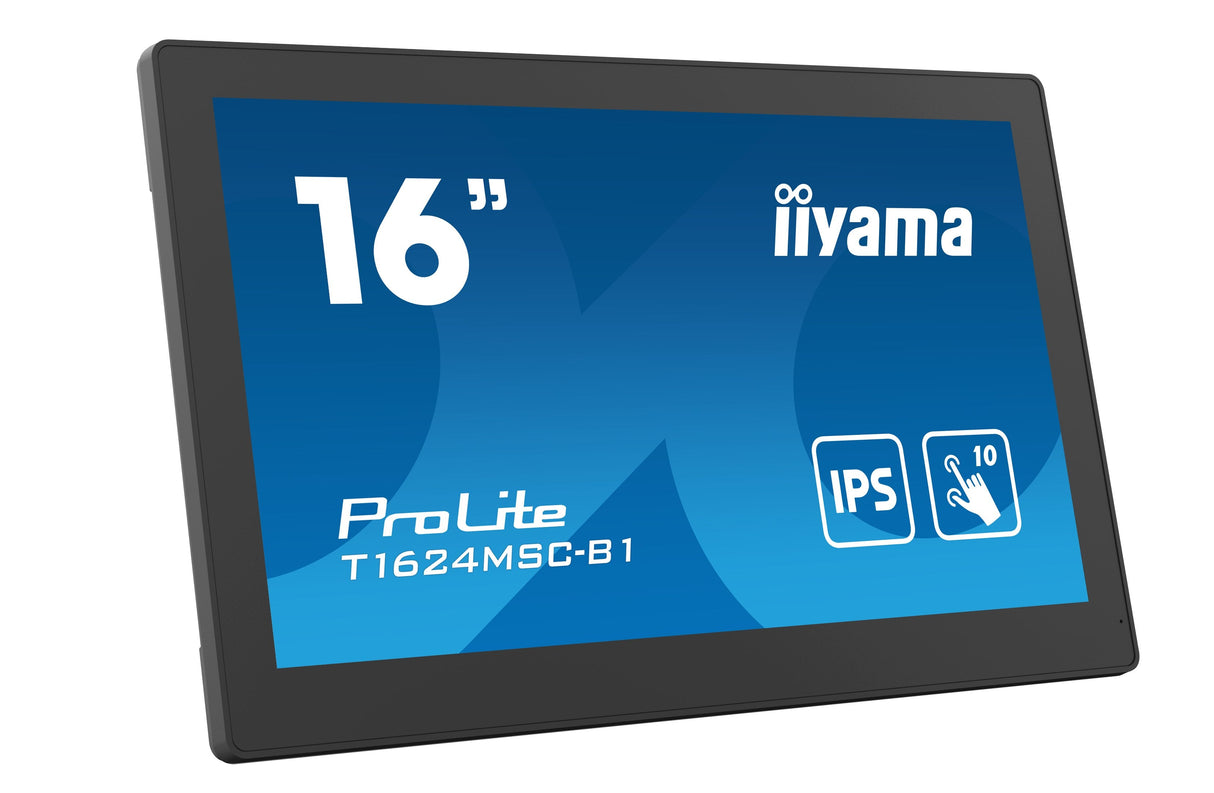 Monitor Iiyama 39.5cm (15,6") T1624msc-B1   16:9  M-Touch Hdmi+Usb
