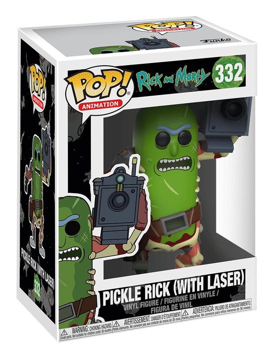 Funko Pop Animation Vinyl Rick Y Morty Pickle Rick Con Laser 9cm