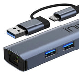 Inca 5-Port Hub Iutp-5t Usb-C A->3xusb-A3.0 Rj45 5gbit S Gr