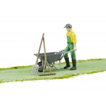 Figura De Hermano, Granjero Con Accesorios, Figura De Juguete. 62610