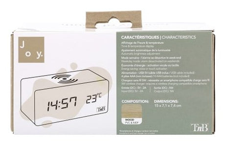 EAN 3303170112175 - T'nB CLOCKCH5W despertador Reloj despertador digital Madera imagen 5