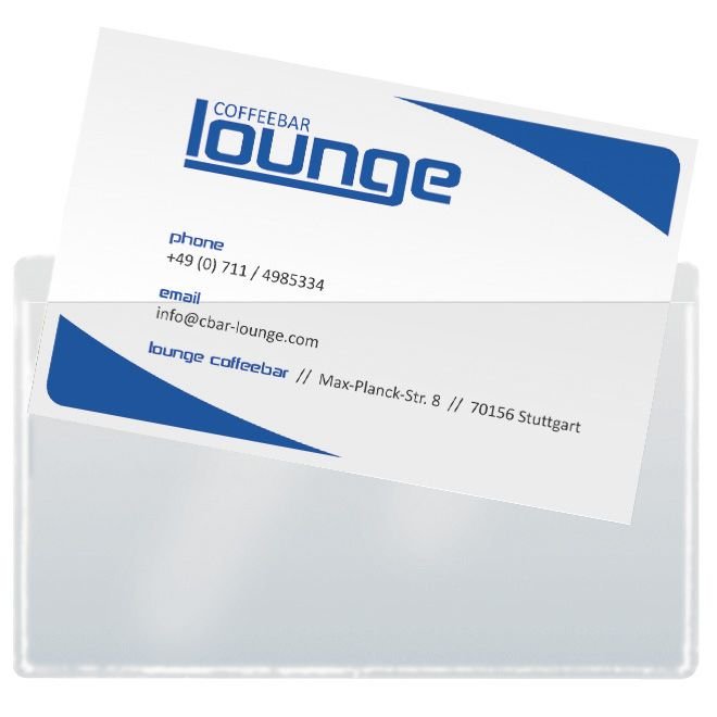 Sigel Visitenkarten-Schutztasche - Para 55 X 90 Mm - Con Register - Transparente (Paquete De 100)