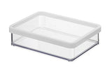 Rotho 11609 Caja Rectangular 1 L Translúcido, Blanco