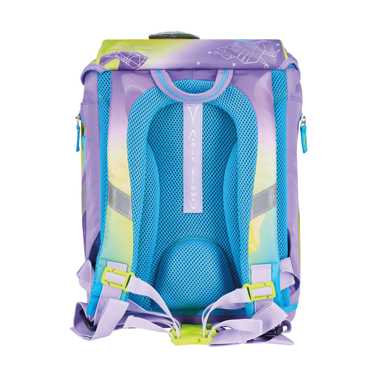 Herlitz Softlight Greenline Little Monster Juego De Mochila Escolar Chica Poliéster Azul, Lila, Amarillo