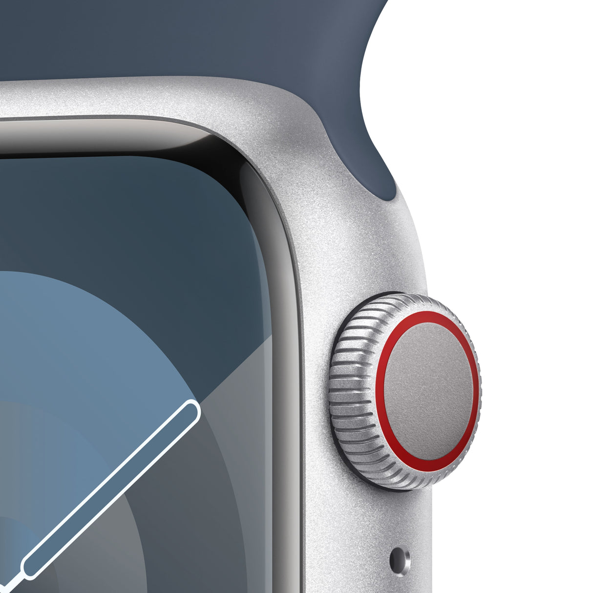 Apple Watch S9 Aluminio Cellular 41mm Plata (Sportarmband Sturmblau) M/L