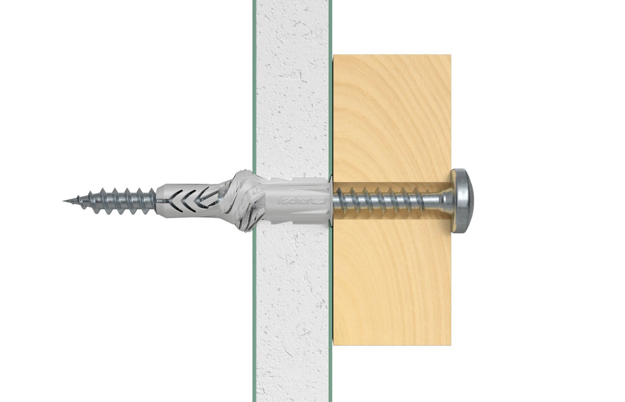 EAN 4006209947210 - Fischer 94721 tornillo de anclaje y taco 100 pieza(s) Juego de enchufes de pared y tornillos 30 mm imagen 6