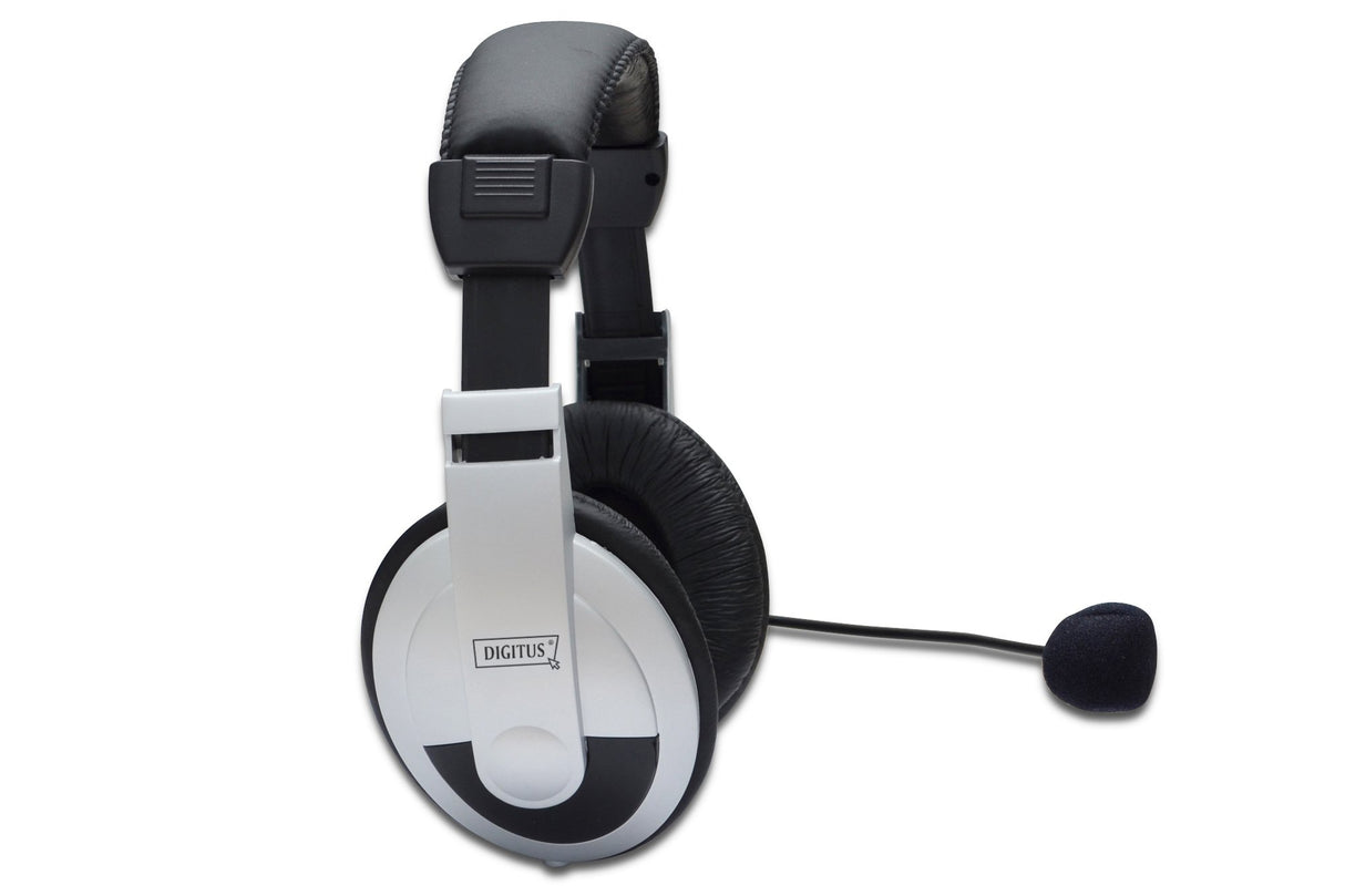 EAN 4016032320876 - Digitus DA-12201 auricular y casco Alámbrico Diadema Llamadas/Música Negro, Blanco imagen 2