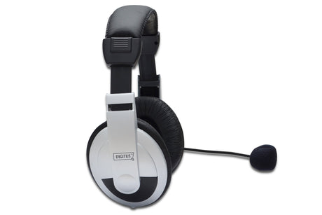 EAN 4016032320876 - Digitus DA-12201 auricular y casco Alámbrico Diadema Llamadas/Música Negro, Blanco imagen 2