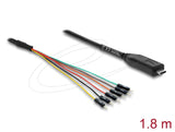 Konverter Usb 2.0 Type-C Zu Uart Ttl (5 V) Schnittstelle Mit 6 X Pfostenstecker Tx Rx Cts Rts Und 5 V Ausgangsspannung 1,8 M