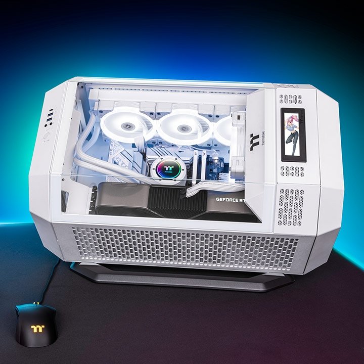 Caja Pc Thermaltake The Tower 300  Vidrio Templado Ca-1y4-00s6wn-00 Negra