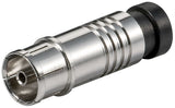 Coax Compression Jack - For Outer-Ø 7,0 Mm, Metal