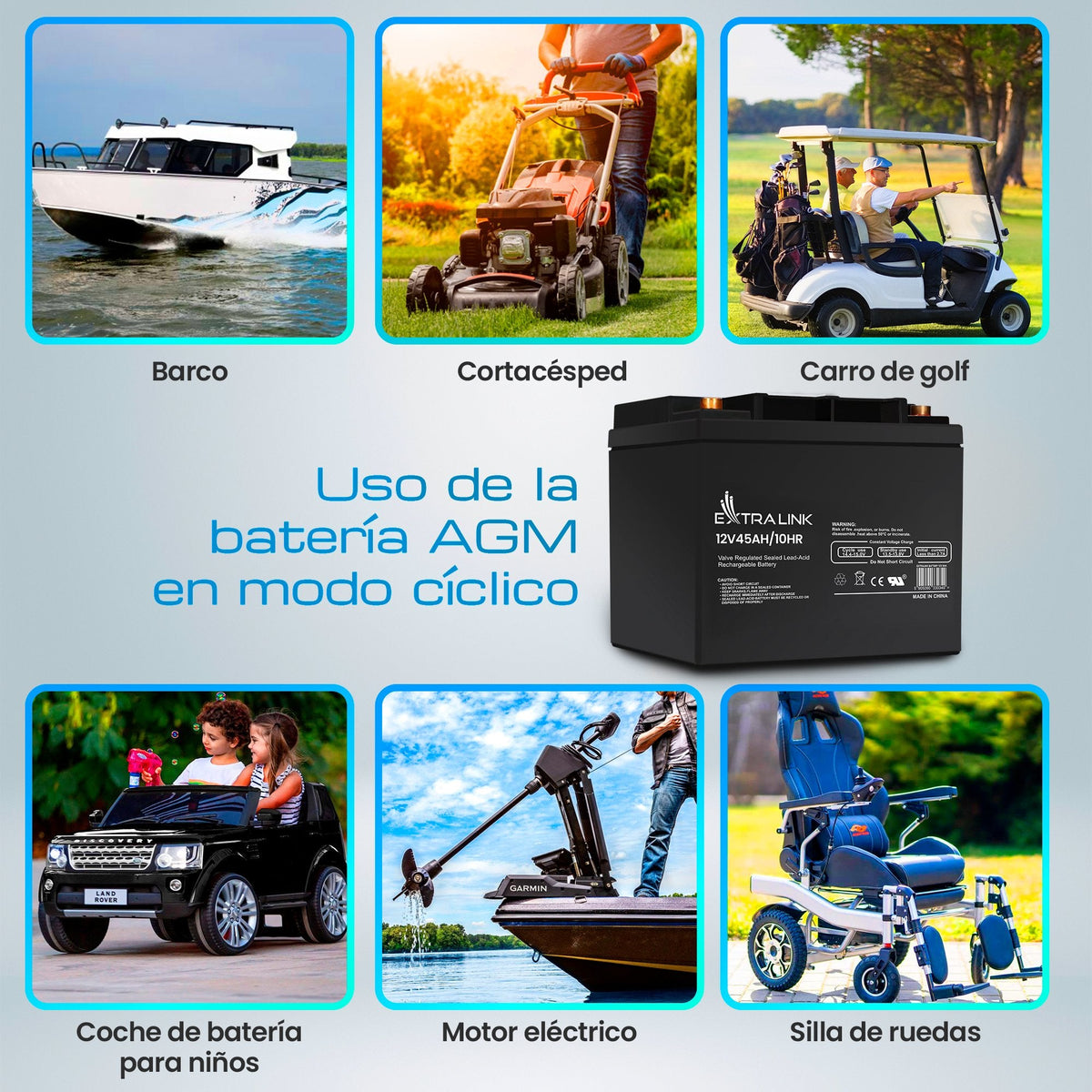 Extralink Akumulator Battery Accumulator Agm 12v 45ah Sealed Lead Acid (Vrla)