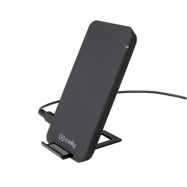 Celly Cargador Inalambrico Salida 10w Con Stand Negro