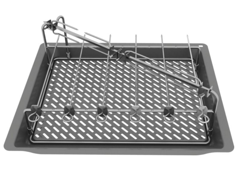 Bosch Home Airfry & Grill Set Hez635001, Bandeja De Horno Antracita, Esmaltada Hez635001