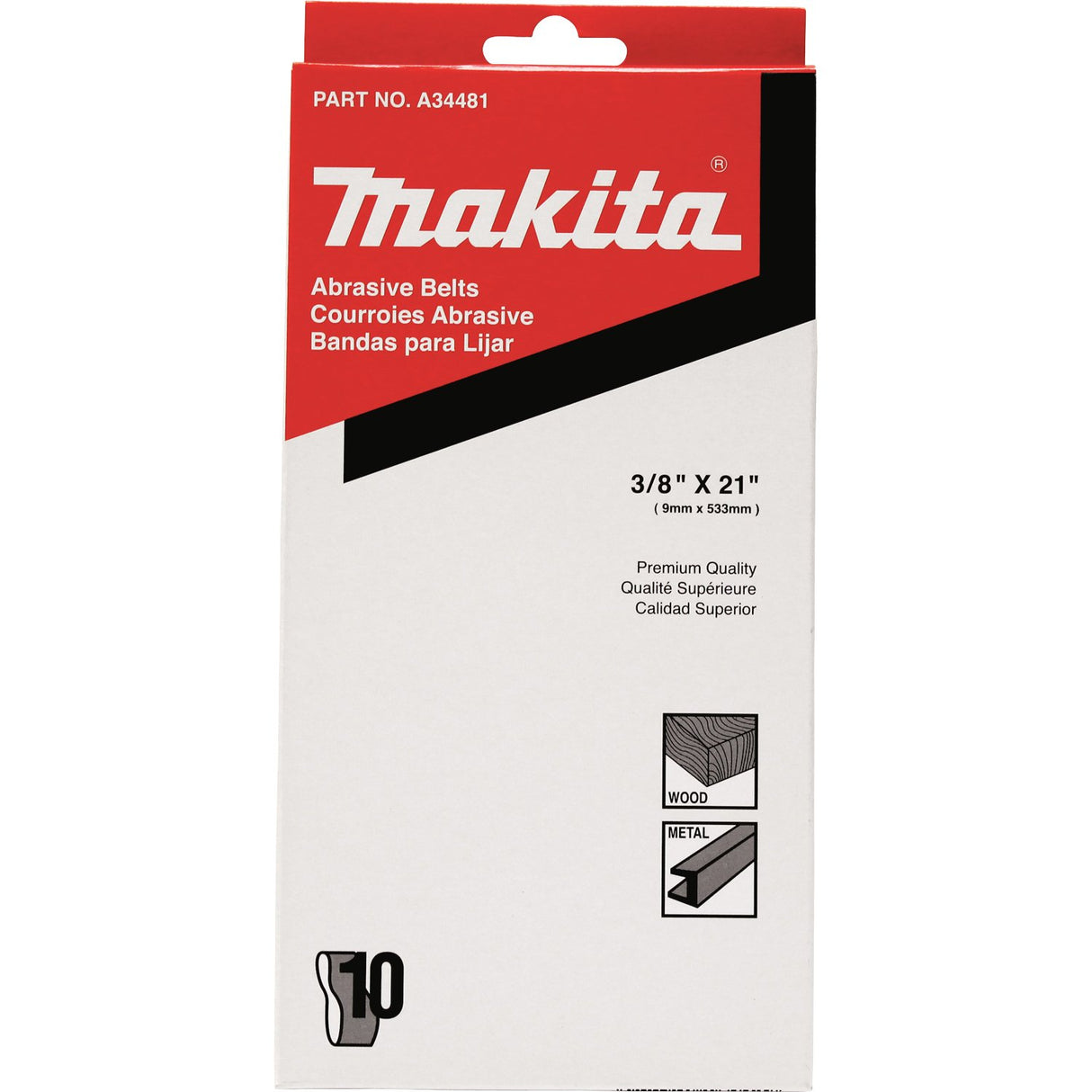EAN 0088381164429 - Makita A-34481 accesorio para lijadora 10 pieza(s) Banda de lijado imagen 2