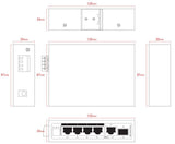 6-Port 1000mbps Intelligent  Industrial Poe Switch