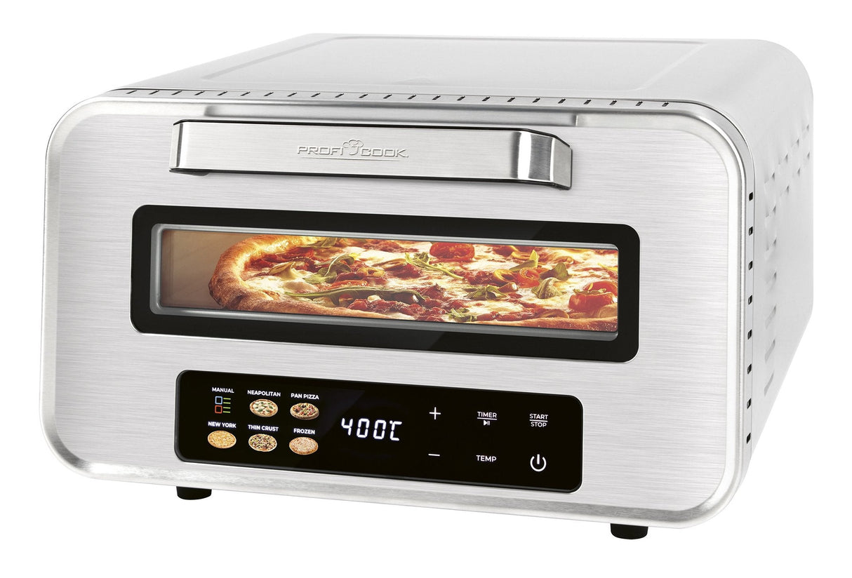 Proficook Pc-Po 1323 Edelstahl (Edelstahl (Gebürstet), Bis 2.100 Watt, Para Pizza Ø 31,5cm, Inkl. Pizzaschieber) 501323