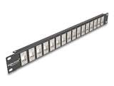 Delock 66758 19 Keystone Patchpanel 16 Port 1 He Negro