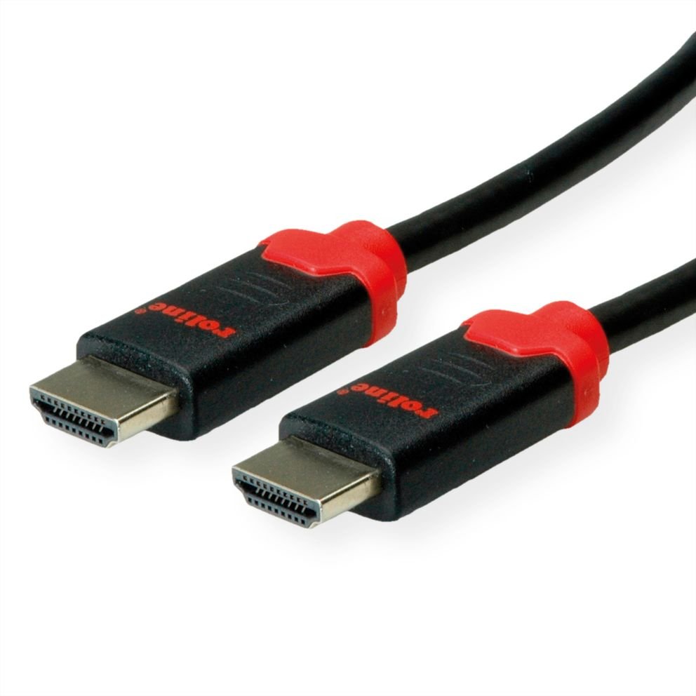 Roline 10k Hdmi Ultra High Speed Cable, St St, Schwarz, 5 M