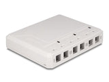 Keystone Leergehäuse 6 Port Für Glasfaser Und Netzwerk Weiss