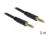 Delock Klinkencable 4,4 Mm 5 Pin Stecker Zu Stecker 2 M Schwarz