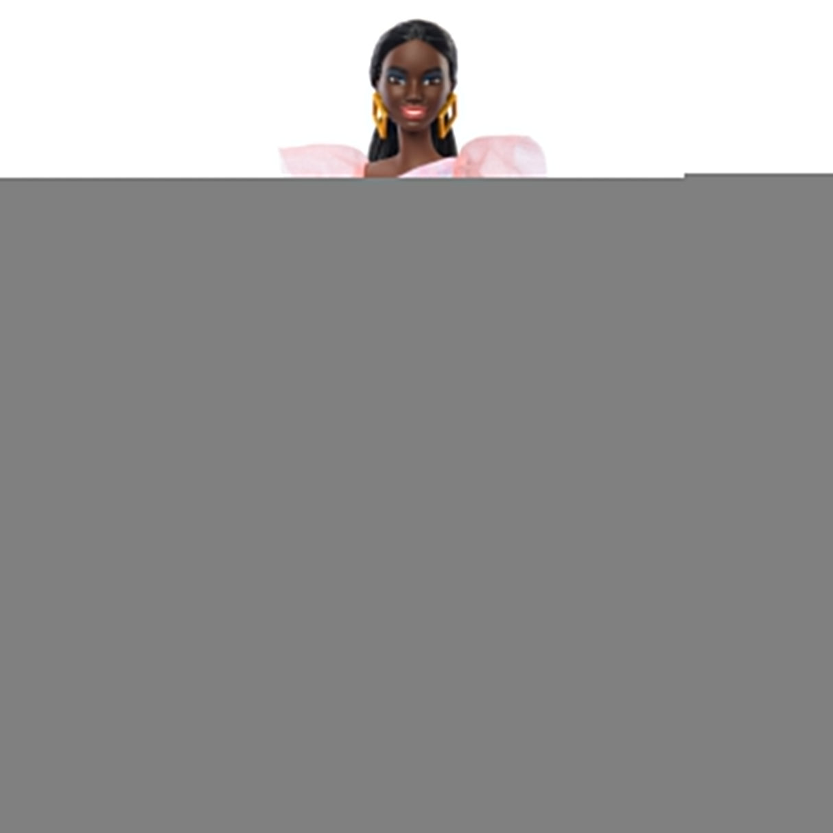 Muñeca Mattel Barbie Fashionistas Doll Vestido Color Melocotón Con Mangas Abullonadas