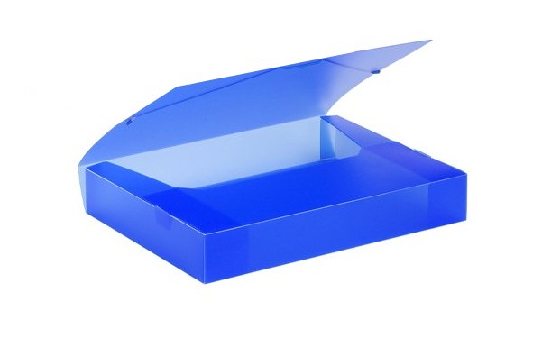 Carchivo Carpeta De Proyectos 5cm Montada Pp Translúcido Con Gomas Folio Azul