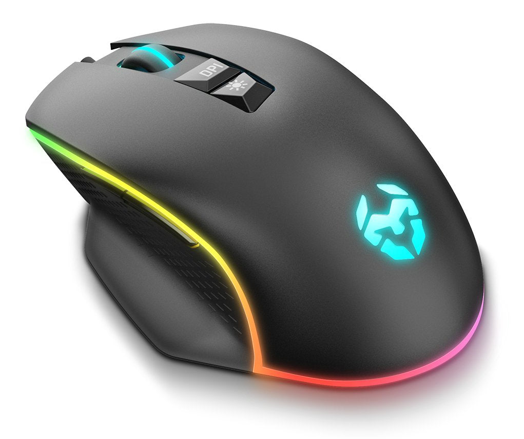 Raton Optico Krom Keos Gaming Rgb 6400dpi/Rgb Rainbow/7 Botones/Usb Nxkromkeos