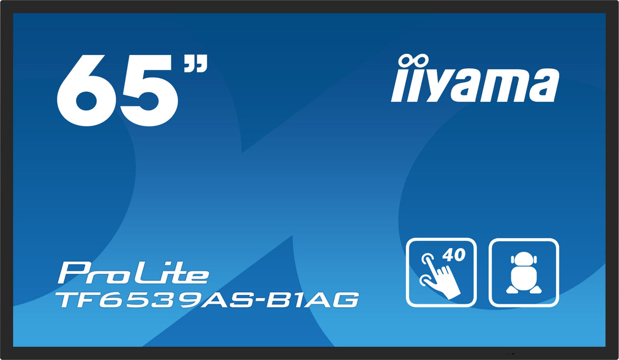 EAN 4948570123902 - iiyama TF6539AS-B1AG pantalla de señalización Pantalla plana para señalización digital 163,8 cm (64.5") L imagen 1