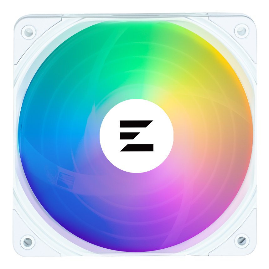 Ventilador Pc  Zalman Zm-Af120 Argb 1x Vent 120mm Blanco