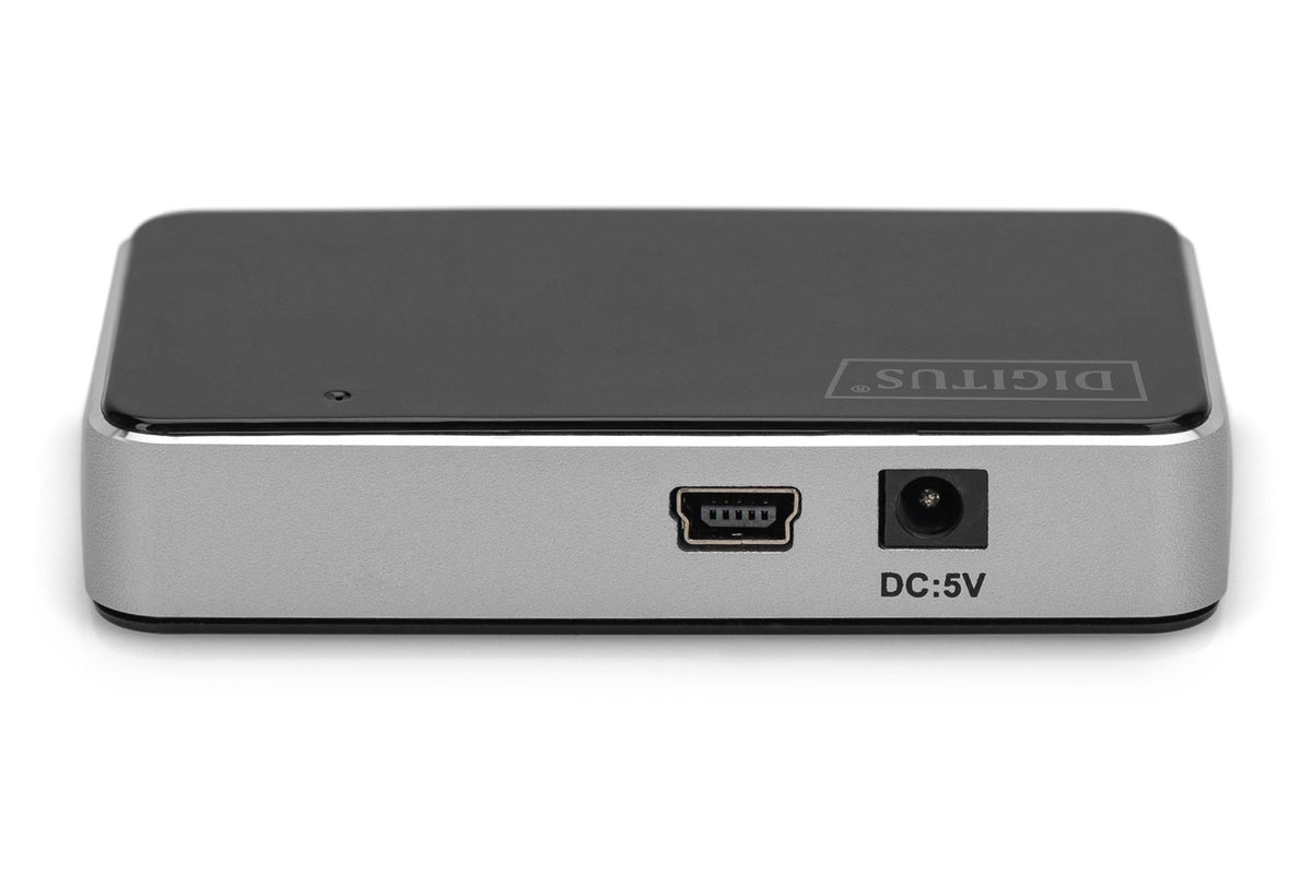 EAN 4016032306535 - Digitus DA-70220 hub de interfaz USB 2.0 Mini-B 480 Mbit/s Negro, Plata imagen 5