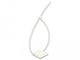Base De Fijación De Delock 25 X 25 Mm Con Corbata De Cable L 300 X W 4.8 Mm White, 10 Pares 18834