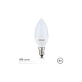 Elbat Bombilla Led 6w - Lumenes: 500 4000k Luz Blanca E14 180º 37x100mm Blanco