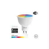 Elbat Bombilla Led Smart Wi-Fi Gu10 5w 470lm Rgb - Temperatura 2700k A Los 6000k - Control De Voz - Control Remoto - 3 Modos De Color: Frio, Natural Y Calido