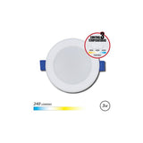 Elbat Downlight Circular 3w - 240lm - Selector 3 Temperaturas - Blanco