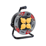 Elbat Enrollador Alargador Con Proteccion Termica - 4 Shukos - Carga Maxima Enrollado 1100w, Desenrollado 3200w - Cable