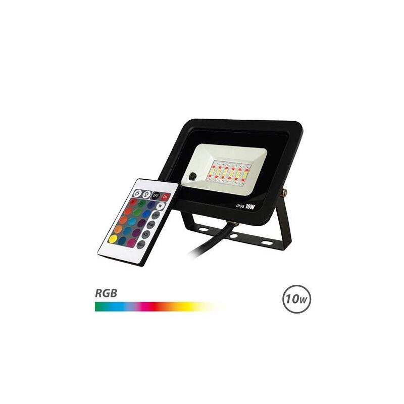 Elbat Foco Led Rgb 10w - Control Remoto - Ip65 - Ideal Para Exterior